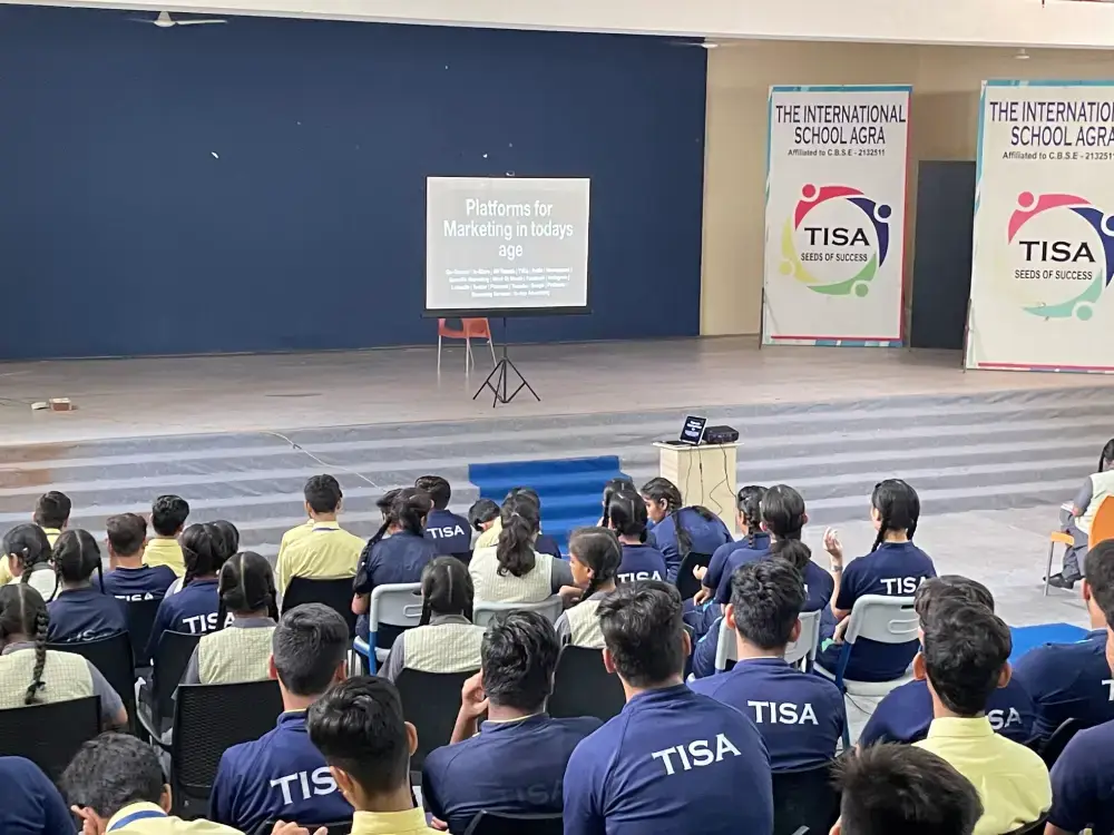 10 Best Schools in Agra 2025-2026 1 tisa school students sitting in school auditorium taking seminar on marketing